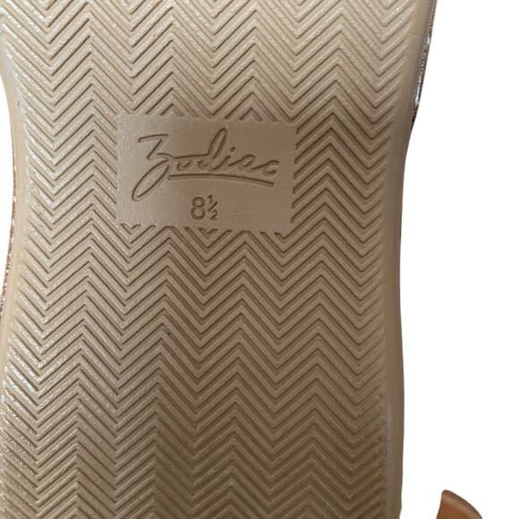 Zodiac Nessa Carmel Brown Flower Butterfly Slide Wedge Sandal size 8.5 - Picture 10 of 11